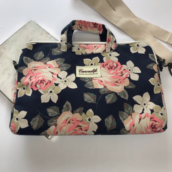floral laptop bag
